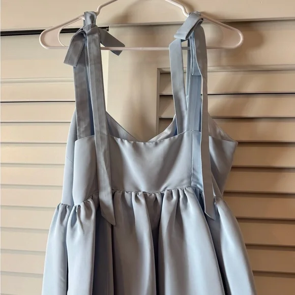 BHLDN Elanor Taffeta Midi Dress In Blue - Picture 7 of 9